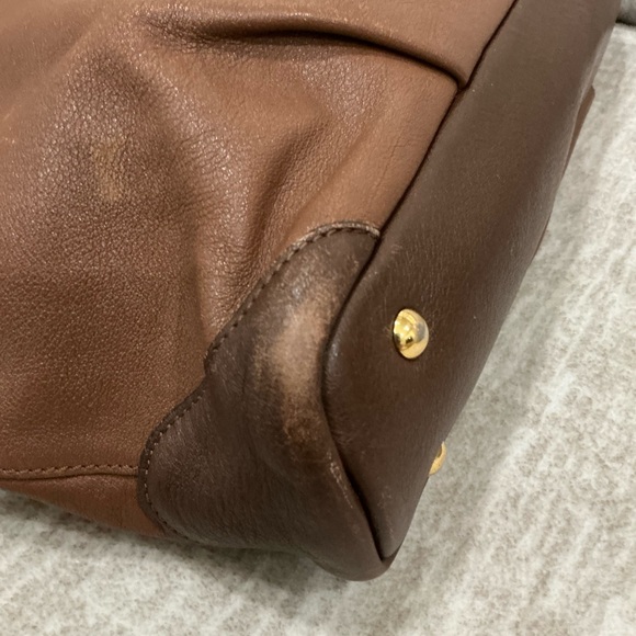 ✨💎MCM💎✨BROWN LEATHER BAG W/ UNBRANDED DUSTY AND GIFT! - Picture 11 of 16